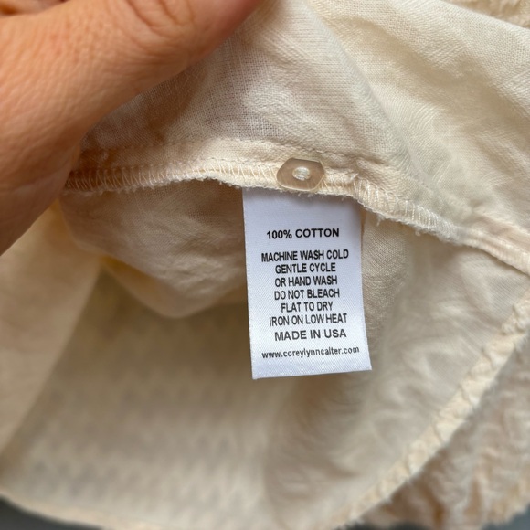 Corey Lynn Calter Anthropologie Noemie Balloon Sleeve Chevron Peasant Blouse S - Picture 9 of 11